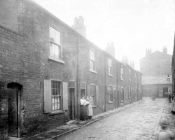 Taken in 1908 in Stone Street (no 9), Leeds, Yorkshire and sourced from www.leodis.net.