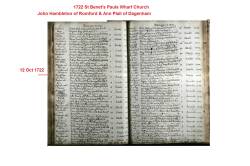 Taken on October 12th, 1722 at St Benet  Paul Wharf and sourced from St Benet Pauls Wharf Marriages.