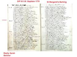 Taken on March 25th, 1770 at St Margarets Barking and sourced from D/P 81/1/8.