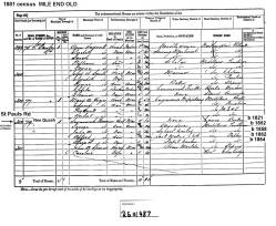 Taken in 1881 at 79 St Pauls Rd MEOT Middlesex and sourced from 1881 census.