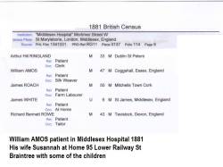 Taken in 1881 in Middlesex Hospital and sourced from 1881 census.