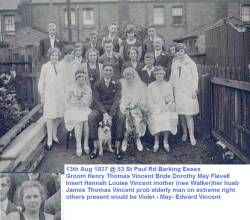 Taken on August 13th, 1927 at 53 St Pauls Rd Barking and sourced from Old photos Stan Walker.