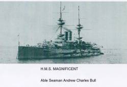 Taken in 1906 in HMS Magnificent and sourced from Royal Navy.