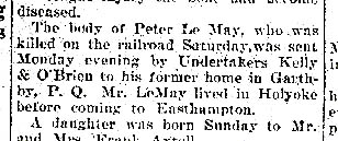 Prise le 5 décembre 1899 à Easthampton et provient deDaily Hampshire Gazette.