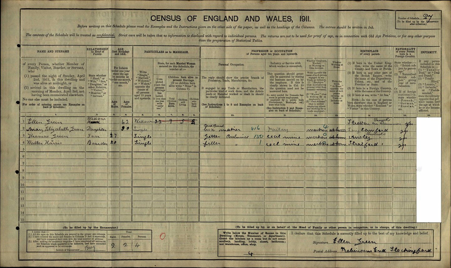 Taken in Robinsons End, Stockingford, Nuneaton, Warwickshire and sourced from Class: RG14; Piece: 18468.