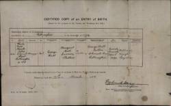  sourced from Birth Certificate - Maggie HALL.