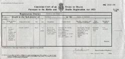  sourced from Death Certificate - Walter HARRIS.