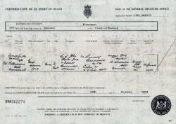  sourced from Death Certificate - George William LONG.