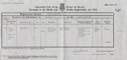  sourced from Death Certificate - John HARRIS.