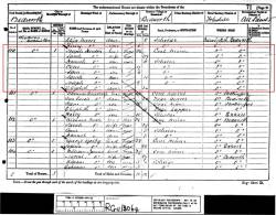 Taken in Roadway, Hicklins Row, Bedworth, Warwickshire and sourced from RG 11 Piece: 3064 Folio: 71 Page: 21.
