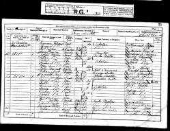 Taken in 27 Davis Terrace, Manchester Road, Poplar, Middlesex and sourced from RG 9 Piece: 311 Folio: 35 Page: 5.