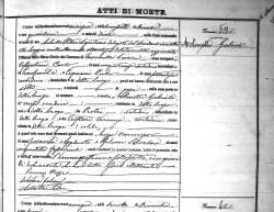  è stata fornita da Death record of Gabriele Molinetti.