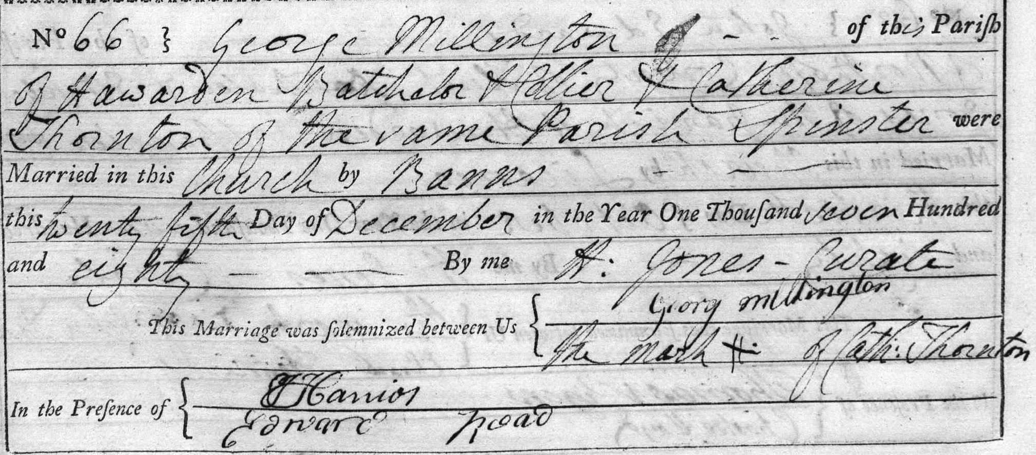 Taken on December 25th, 1780 and sourced from Certificate - Marriage.