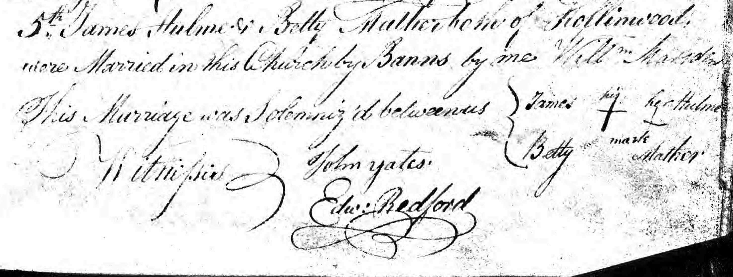 Taken on February 5th, 1797 and sourced from Certificate - Marriage.