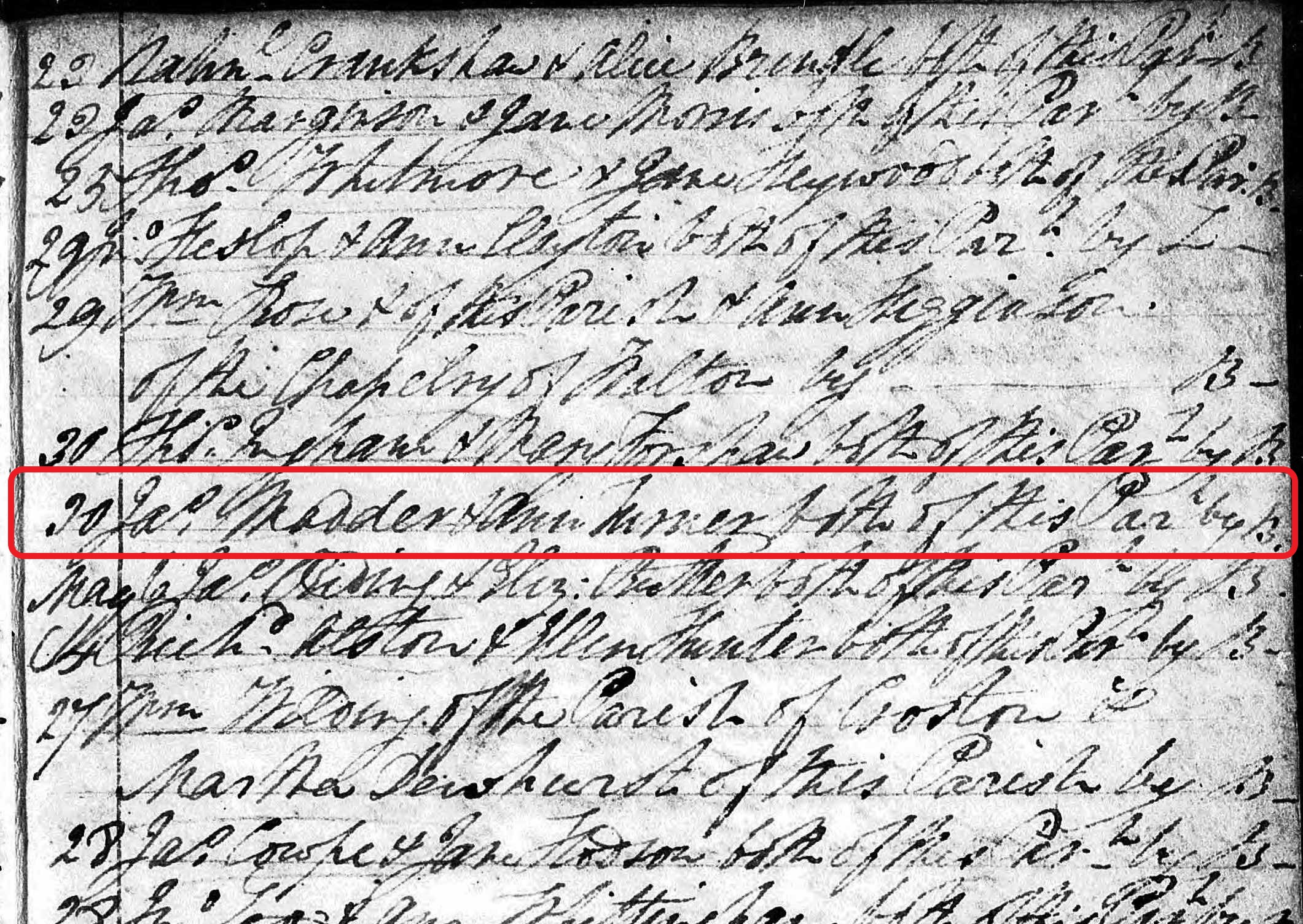 Taken on April 30th, 1810 and sourced from Certificate - Marriage.