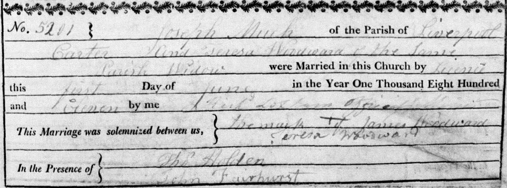 Taken on June 1st, 1811 and sourced from Certificate - Marriage.