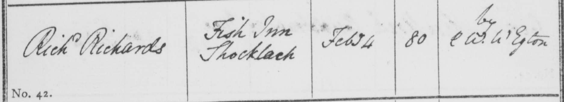 Taken on February 4th, 1823 in Shocklach and sourced from Burial Records - Shocklach.