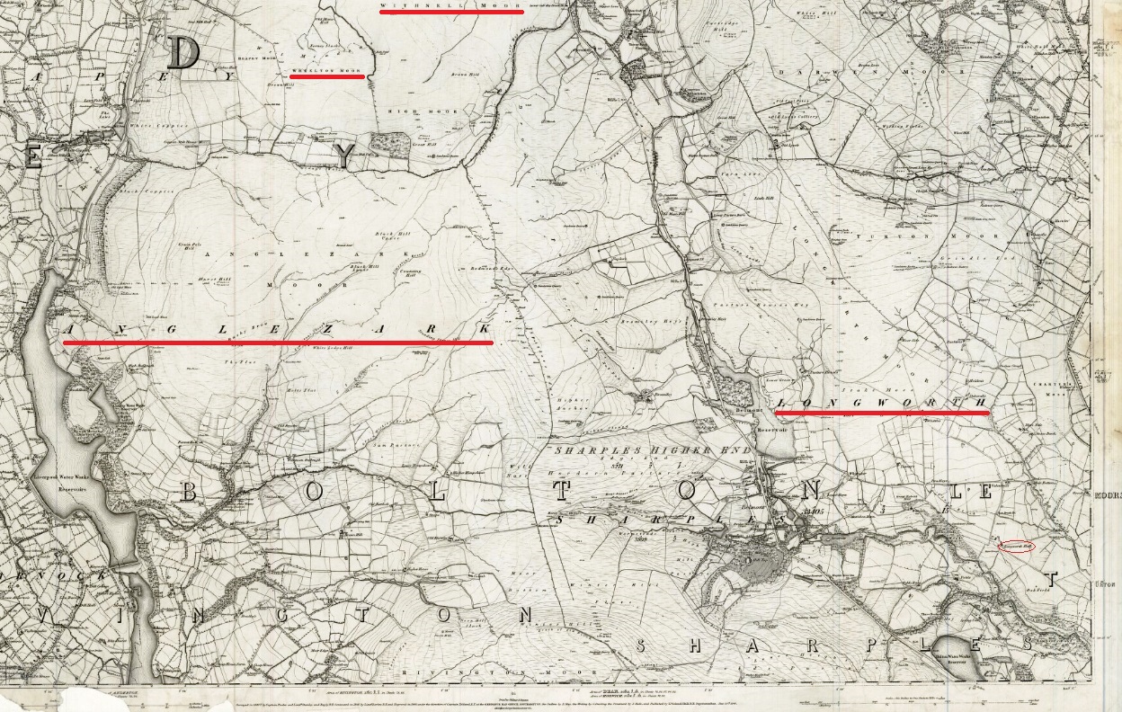 Taken in 1849 in Anglezarke and sourced from NLS Maps.