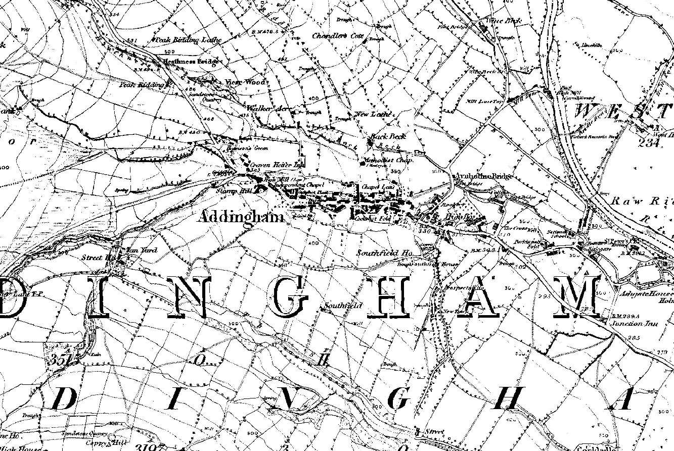 Taken in 1853 in Addingham and sourced from Old-Maps.co.uk.