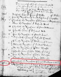 Taken on September 12th, 1602 and sourced from Certificate - Baptism.
