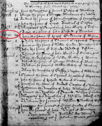 Taken on June 14th, 1612 and sourced from Certificate - Baptism.