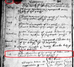 Taken on March 15th, 1631 and sourced from Certificate - Marriage.