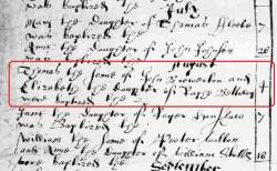 Taken on August 4th, 1633 in Acton by Nantwich and sourced from FamilySearch.org.