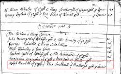 Taken on December 28th, 1710 and sourced from Certificate - Marriage.