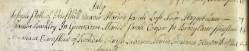 Taken on July 14th, 1723 and sourced from Certificate - Marriage.