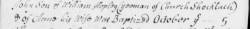Taken on October 5th, 1730 in Shocklach and sourced from Certificate - Baptism.