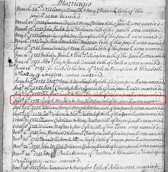Taken on September 4th, 1733 and sourced from Certificate - Marriage.