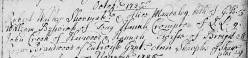 Taken on October 28th, 1735 and sourced from Lancashire CoE BMB 1538-1812.