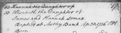 Taken on April 13th, 1756 and sourced from England & Wales Non-conformist Registers (1567-1970).