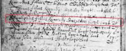 Taken on February 20th, 1672 and sourced from Cheshire Parish Records (1538-2000).