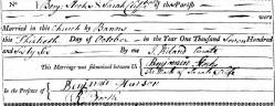 Taken in 1766 in Huddersfield and sourced from Certificate - Marriage.
