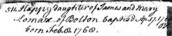 Taken in 1768 and sourced from England & Wales Non-conformist Registers (1567-1970).