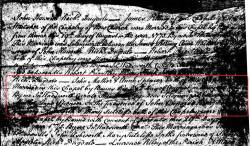 Taken on August 28th, 1775 and sourced from Certificate - Marriage.