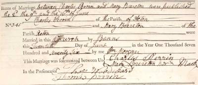 Taken on June 20th, 1776 and sourced from Certificate - Marriage.