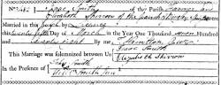 Taken on March 25th, 1778 and sourced from Certificate - Banns / License.