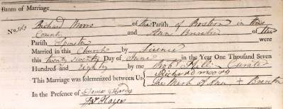 Taken on June 27th, 1780 and sourced from Certificate - Marriage.