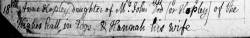 Taken on July 18th, 1785 in Malpas and sourced from Certificate - Baptism.