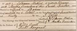 Taken on October 20th, 1790 and sourced from Certificate - Marriage.