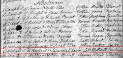 Taken on November 27th, 1791 and sourced from Certificate - Baptism.