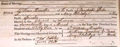 Taken on March 17th, 1792 and sourced from Certificate - Marriage.