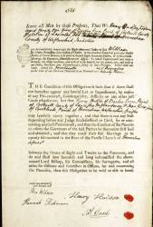 Taken on November 14th, 1793 and sourced from Certificate - Banns / License.