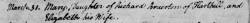 Taken on March 31st, 1799 in Harthill and sourced from Certificate - Baptism.