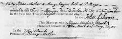 Taken on November 17th, 1801 and sourced from Certificate - Marriage.