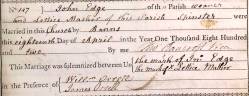 Taken on April 18th, 1802 and sourced from Certificate - Marriage.