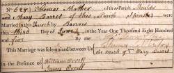 Taken on June 3rd, 1805 and sourced from Certificate - Marriage.