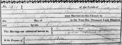 Taken on June 1st, 1811 and sourced from Certificate - Marriage.